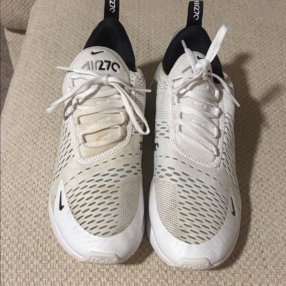 Nike AirMax 270 White and Black Athletic Shoes